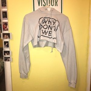 Why Don’t We band cropped hoodie